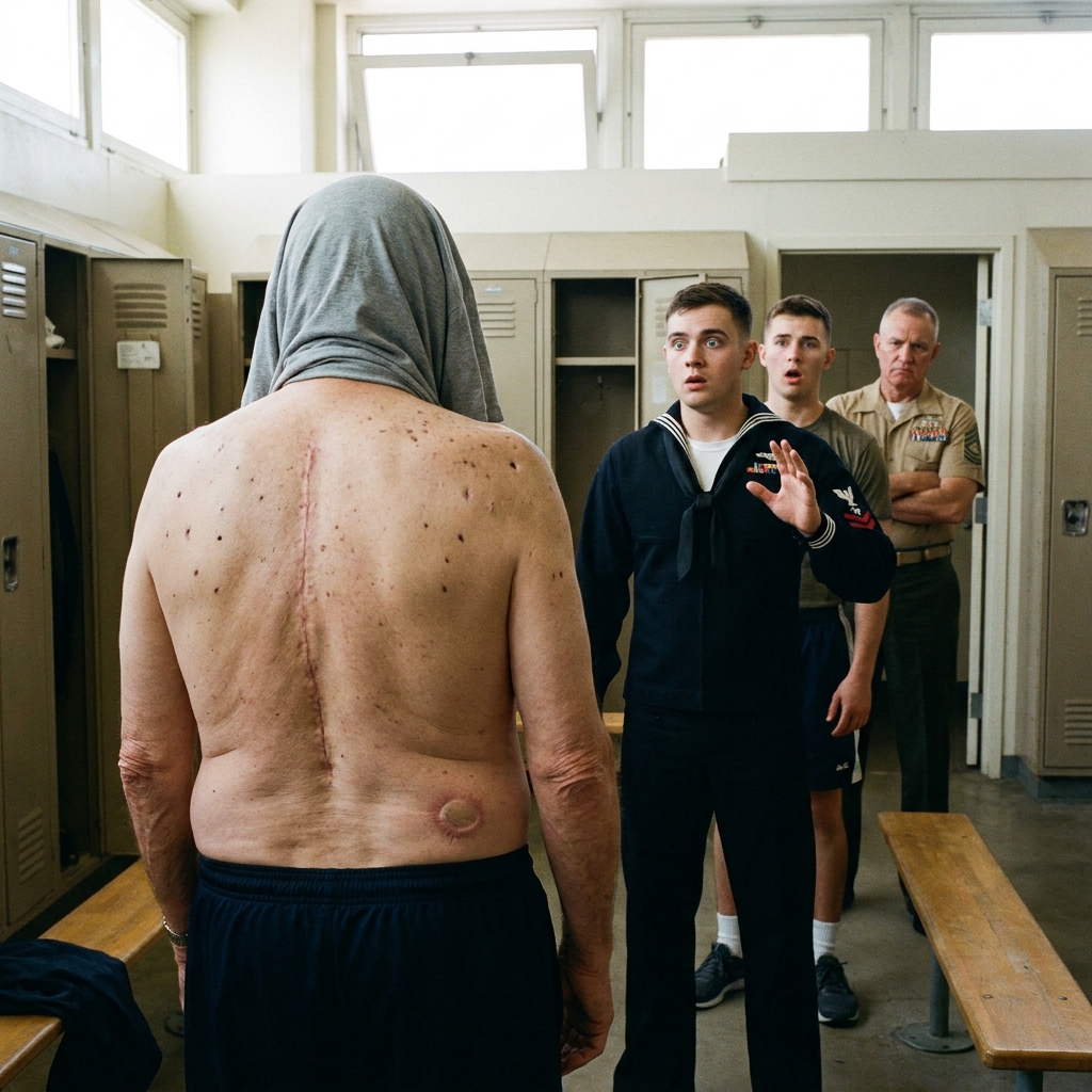 Young Navy SEALs mocked me for 6 months, calling me “Grandpa” and telling me to find a Planet Fitness. I pulled off my shirt in the locker room