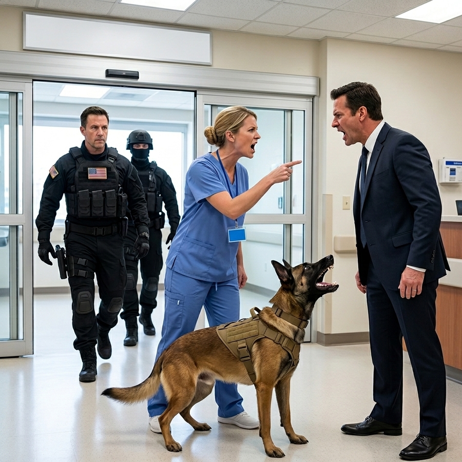 A Rookie Nurse Was Fired For Protecting A Wounded Navy Seal’s K9 — Then The Hospital Doors Slammed Open And Unexpected Guests Came In