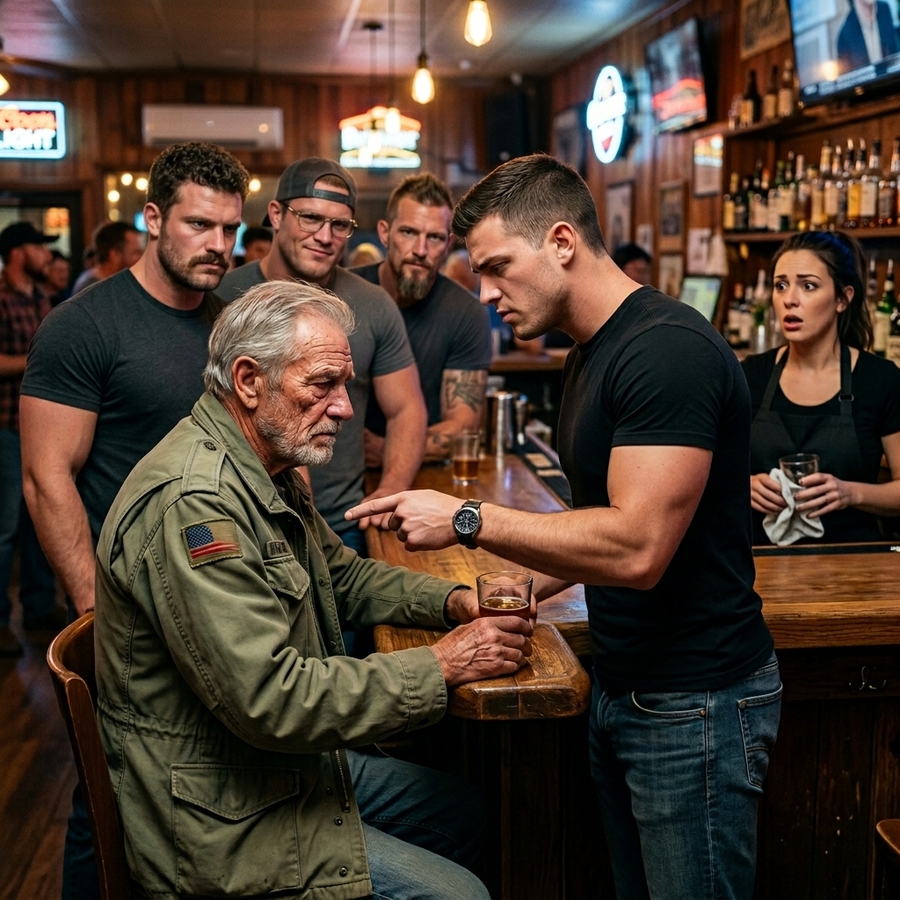 FIVE ARROGANT OFF-DUTY DELTA OPERATORS PUBLICLY HUMILIATE A DISABLED 81-YEAR-OLD VETERAN IN A LOCAL BAR