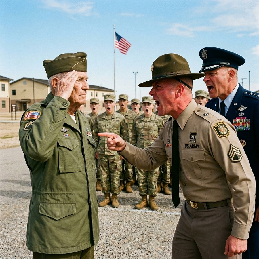 Elderly Janitor Was Humiliated by Drill Sergeants, Then a 4‑Star General Saluted Him — Who Was He Actually?