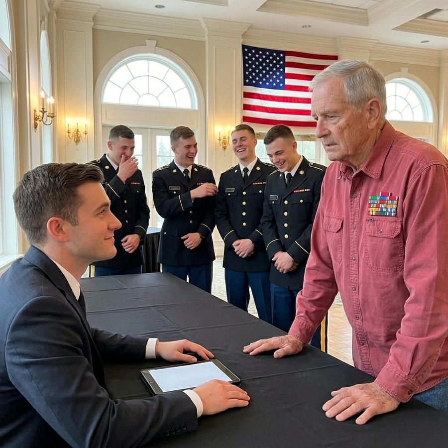 They Laughed and Denied Entry to a 93-Year-Old Marine — Then He Whispered ‘Winter Gate’ and the Entire Ballroom Froze