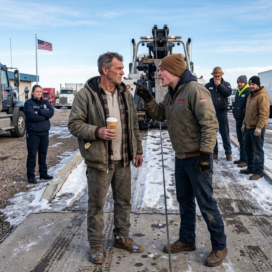 He Was a Homeless Veteran Drinking Gas Station Coffee – But When He Fixed a $300K Rig in 90 Seconds and Everything Changed
