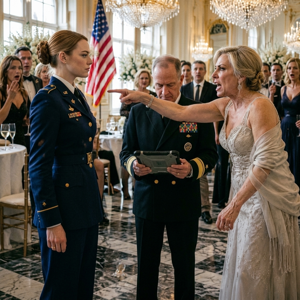 WHOLE STORY: My mother-in-law stopped the music and screamed that my Army uniform was a Halloween costume for hired help, then spit on my medals while her rich friends laughed—but when my quiet sniper husband whispered “Initiate Protocol Zero” to his banker, I knew the night was far from over.