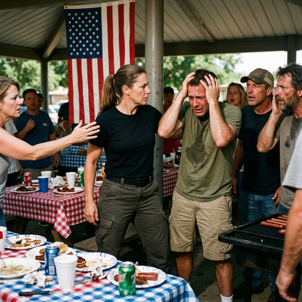 WHOLE STORY: He shoved me in front of my entire family—my cousin the Marine, grinning like it was a joke—and somewhere deep inside, the person I’d spent years hiding woke up.
