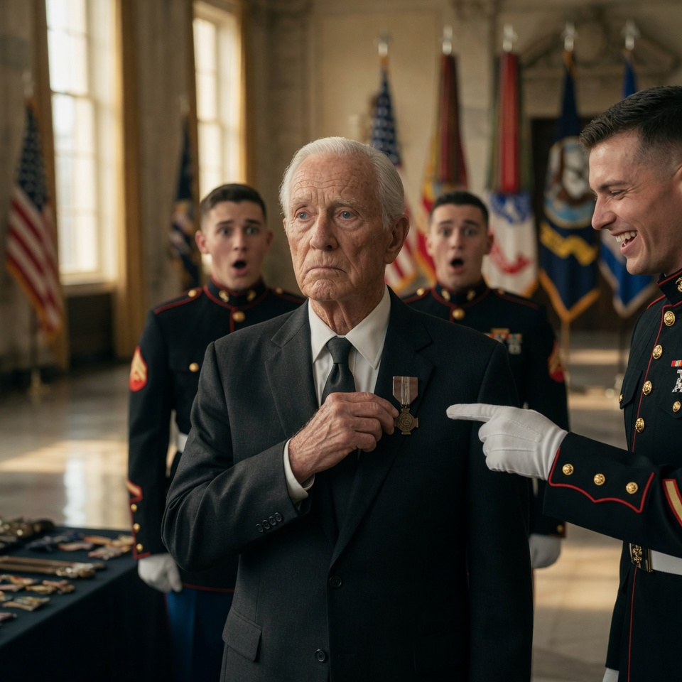 A cluster of young Marines laughed at the medal on my chest and told me it looked like scrap from a hardware store. I walked to the commander’s table and placed it down without a word. He said close the doors.
