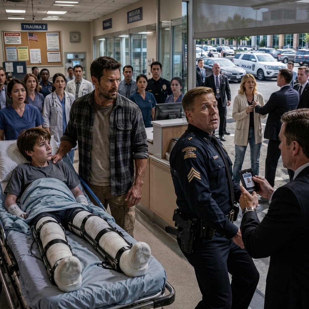 WHOLE STORY:  I found my son in the ER with both legs snapped and boot prints on his skin while the cop who did it joked about gravity at the nurse’s desk