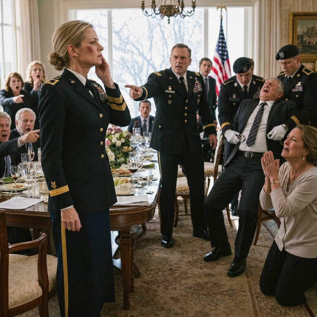 WHOLE STORY: At the table where he had just hit me, my father heard his own colonel announce,
