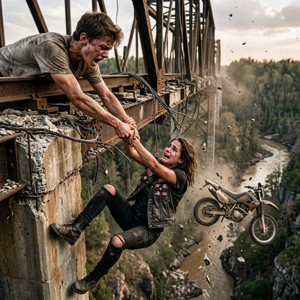 WHOLE STORY: A poor 22-year-old mechanic saw a Hells Angel’s daughter dangling from a bike over a bridge – but when he reached out to save her, 749 hardened bikers saw something they never expected.
