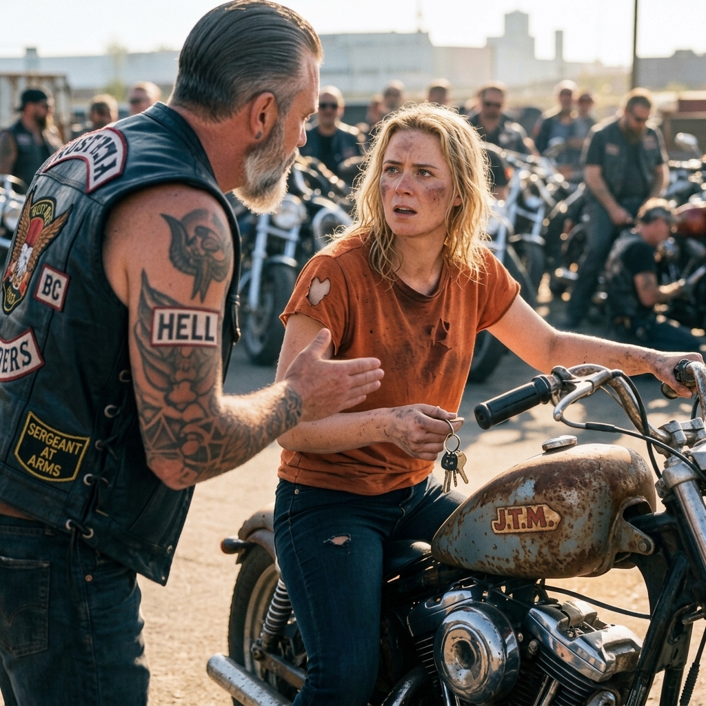 WHOLE STORY:  I spent my last $60 on a rusty Harley and then 99 Hell’s Angels showed up at my trailer.