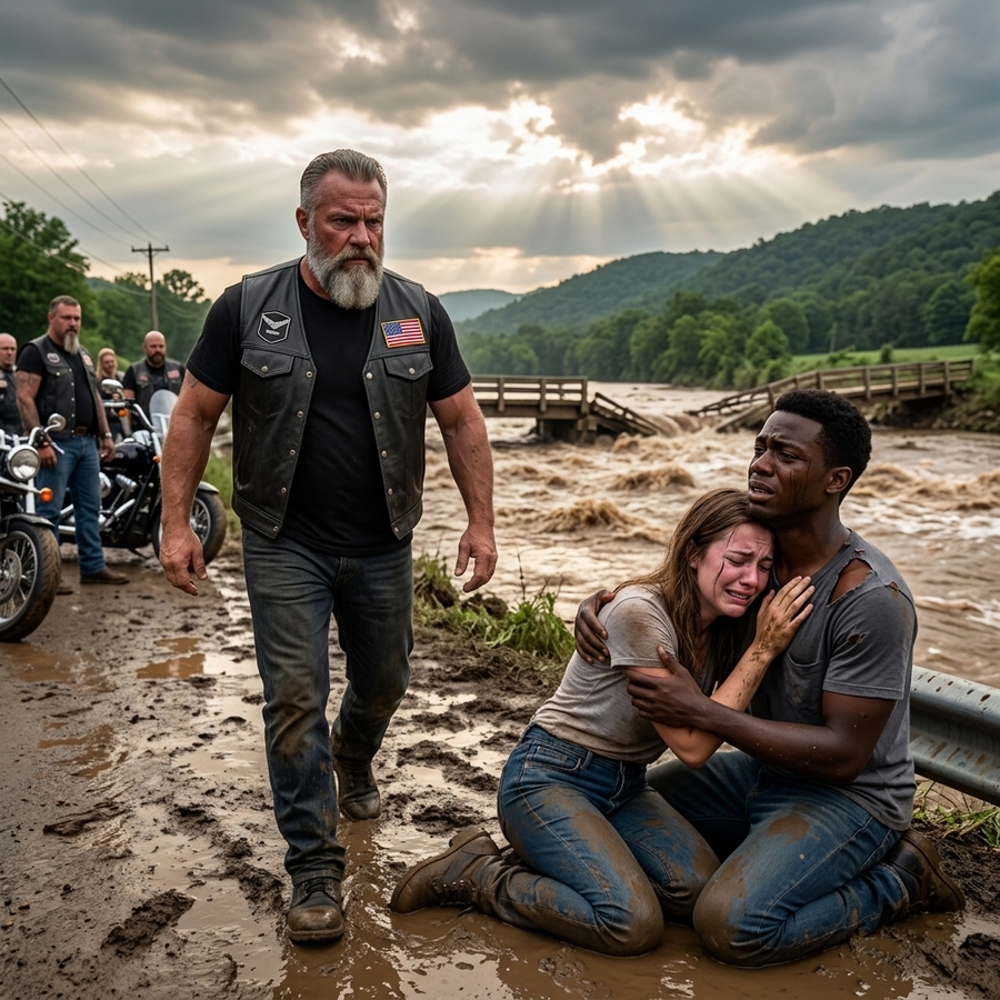 Homeless Black Boy Jumped Into River To Save Biker’s Daughter — What The Club Did Next Changed His Life Forever