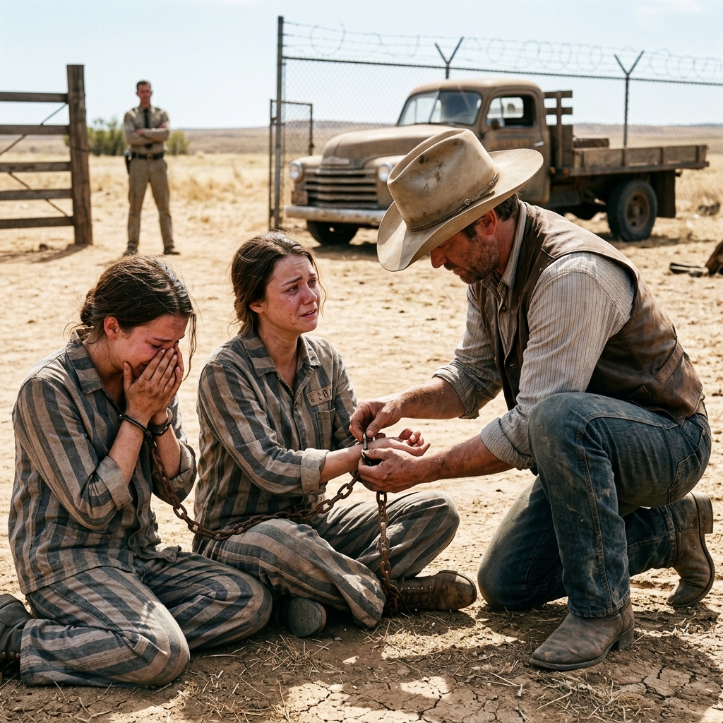 The moment those chains hit the Texas dust, I expected pain—but instead, a stranger’s words shattered everything I believed about my enemy.