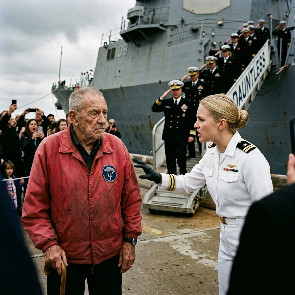 A Navy lieutenant mocked the patch on my chest, then reached for my arm to have me detained—until an admiral descended and saluted what she called a souvenir.