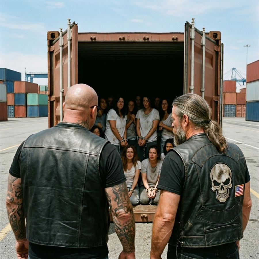 They Chained 11 Women Inside a Shipping Container—What Nine Bikers Did Next Burned the Cage to the Ground