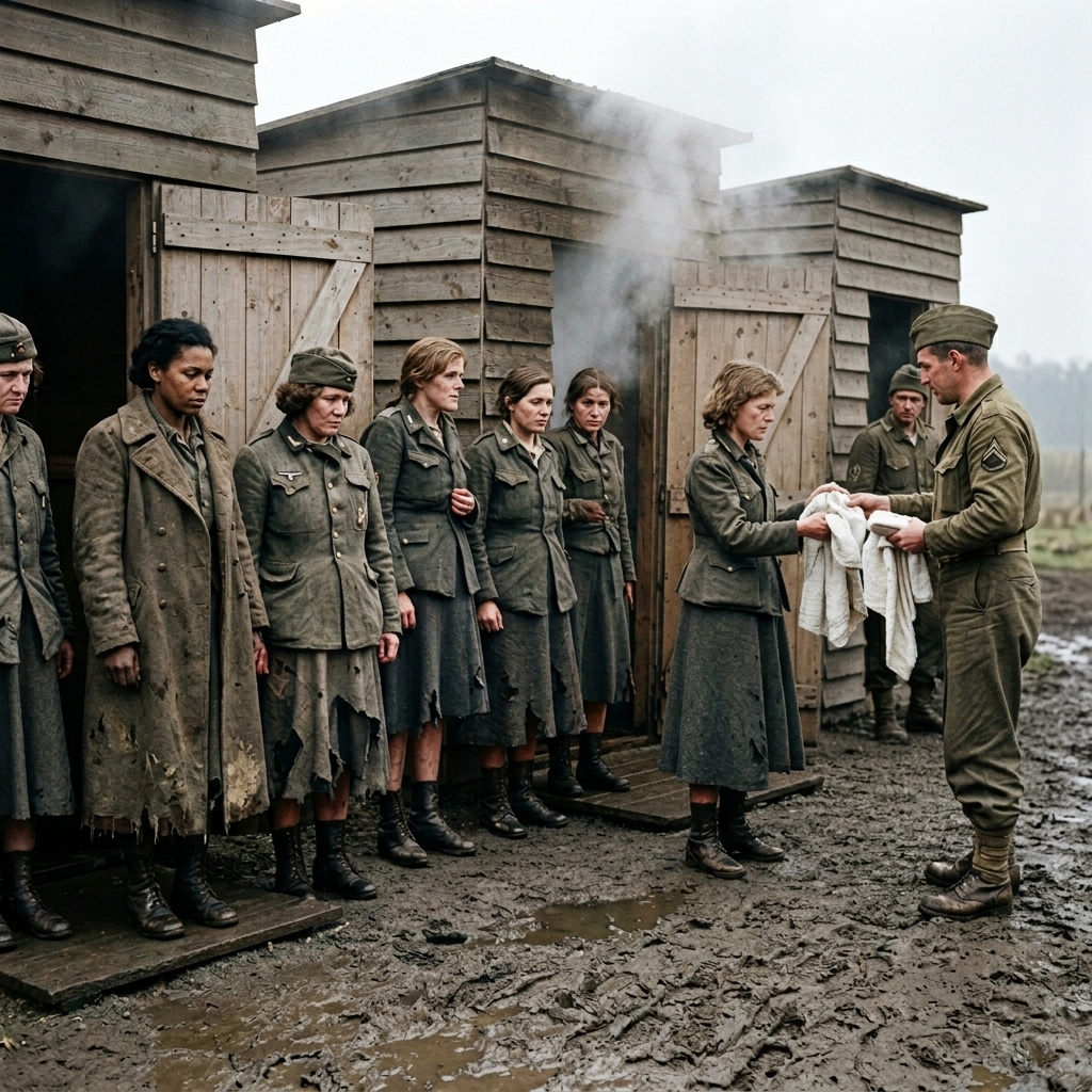 WHOLE STORY: The day American guards handed us towels and pointed to private bathhouses, I forgot how to breathe — after six months without a bath, I was ready to be stripped in public, but they gave me a door I could lock.