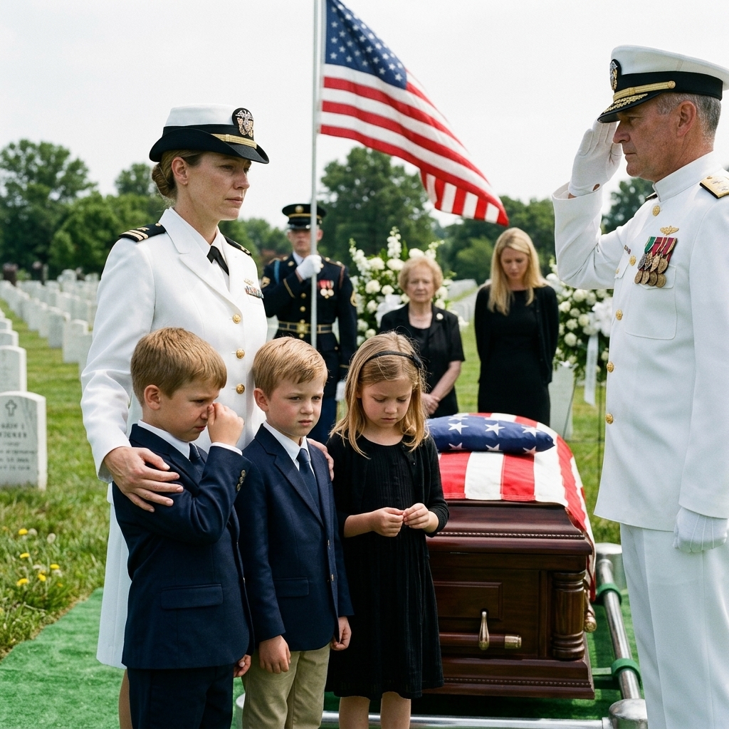 WHOLE STORY: THEY HONORED MY EX-HUSBAND AS A FALLEN HERO WHILE HIS PREGNANT MISTRESS SOBBED AT THE CASKET. I STOOD IN THE BACK WITH OUR TRIPLETS AND WATCHED THEM GLOW.