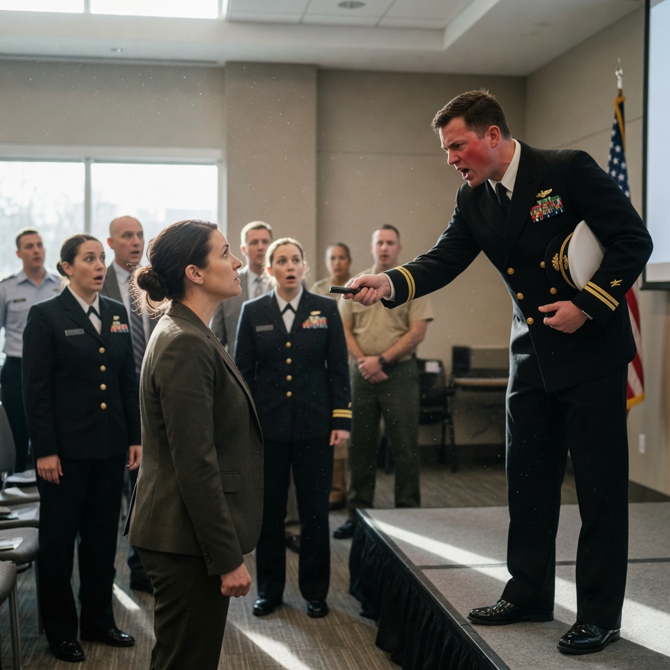 The arrogant lieutenant used my photo to mock women in uniform during a major public presentation