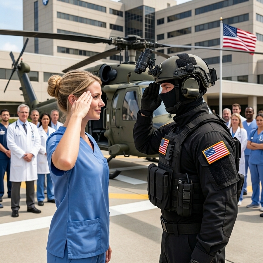 They Thought She Was Just a Quiet Nurse — Until a Black Hawk Helicopter Landed Looking for the Major Hiding Inside