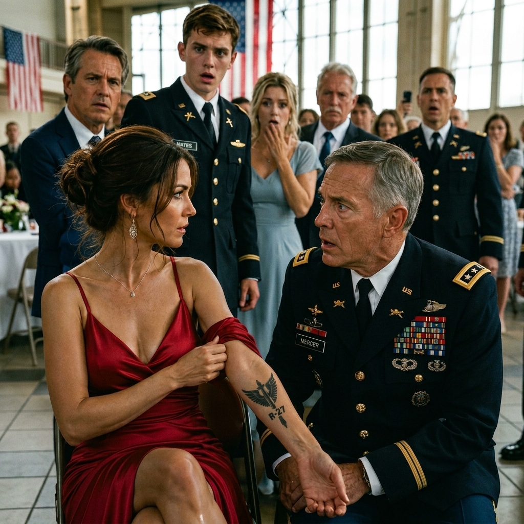 WHOLE STORY: I ONLY WENT to my son’s Army graduation to sit quietly in the back row and cheer for him—but the moment a Lieutenant Colonel spotted the old tattoo beneath my sleeve, his face drained of color.