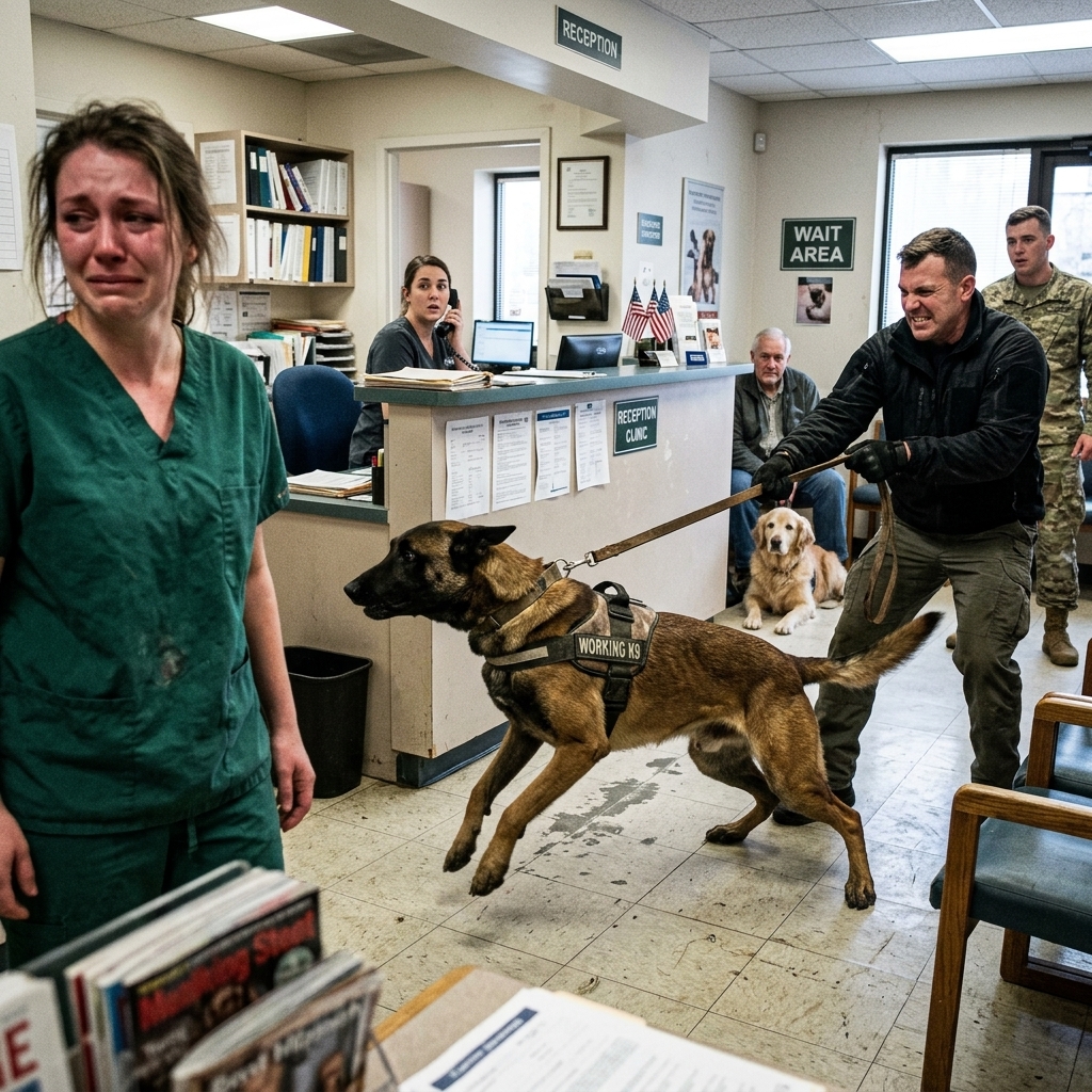 WHOLE STORY: THE BELL RANG AT 8:41 A.M. THE MALINOIS WALKED IN FIRST, BUT THE MAN ON THE OTHER END OF THE LEASH HELD HIM LIKE A WEAPON.