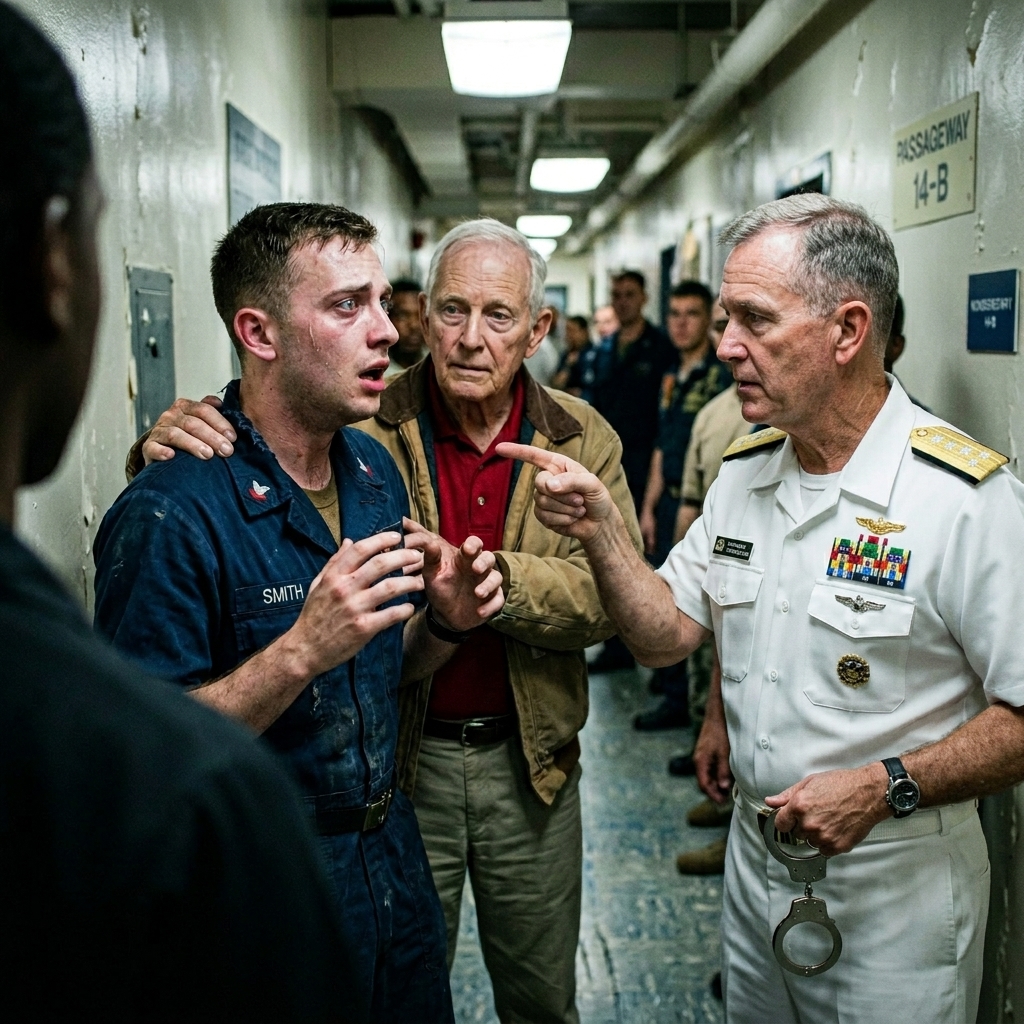 WHOLE STORY: I watched security cuff an old man in a red shirt for claiming he knew the Admiral. Then the Admiral himself walked in, saw the tattoo on the old man’s arm, and did something I will NEVER forget.