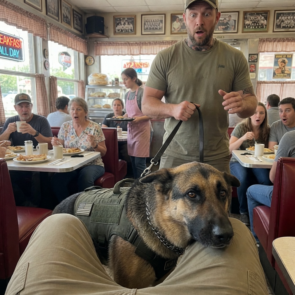 I craved SILENCE in this diner, but a huge military dog cornered me, exposing NOTHING. WILL I SURVIVE THIS?