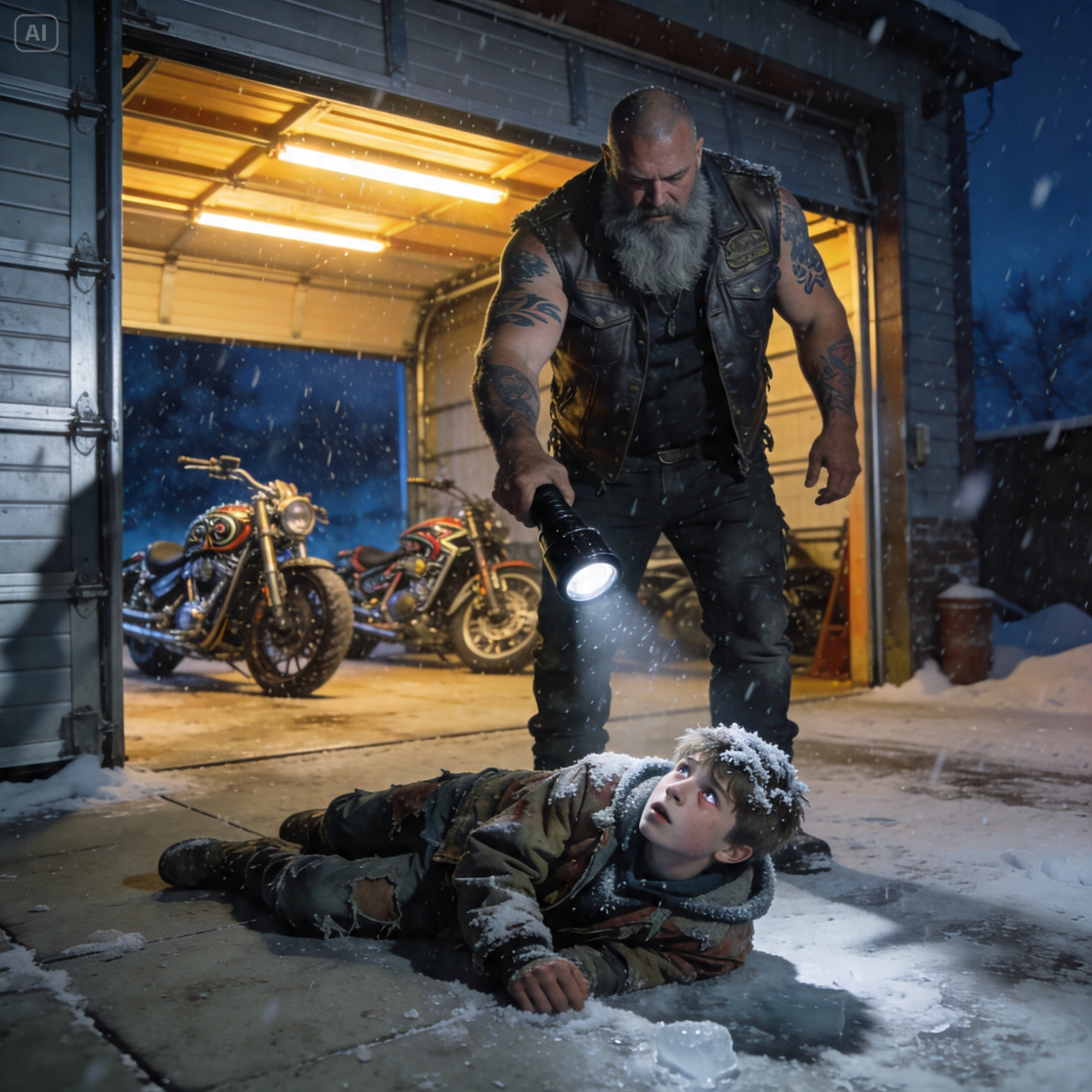I ESCAPED a BRUTAL foster home, only to FREEZE before a TERRIFYING biker who DID NOTHING. WILL I SURVIVE?!