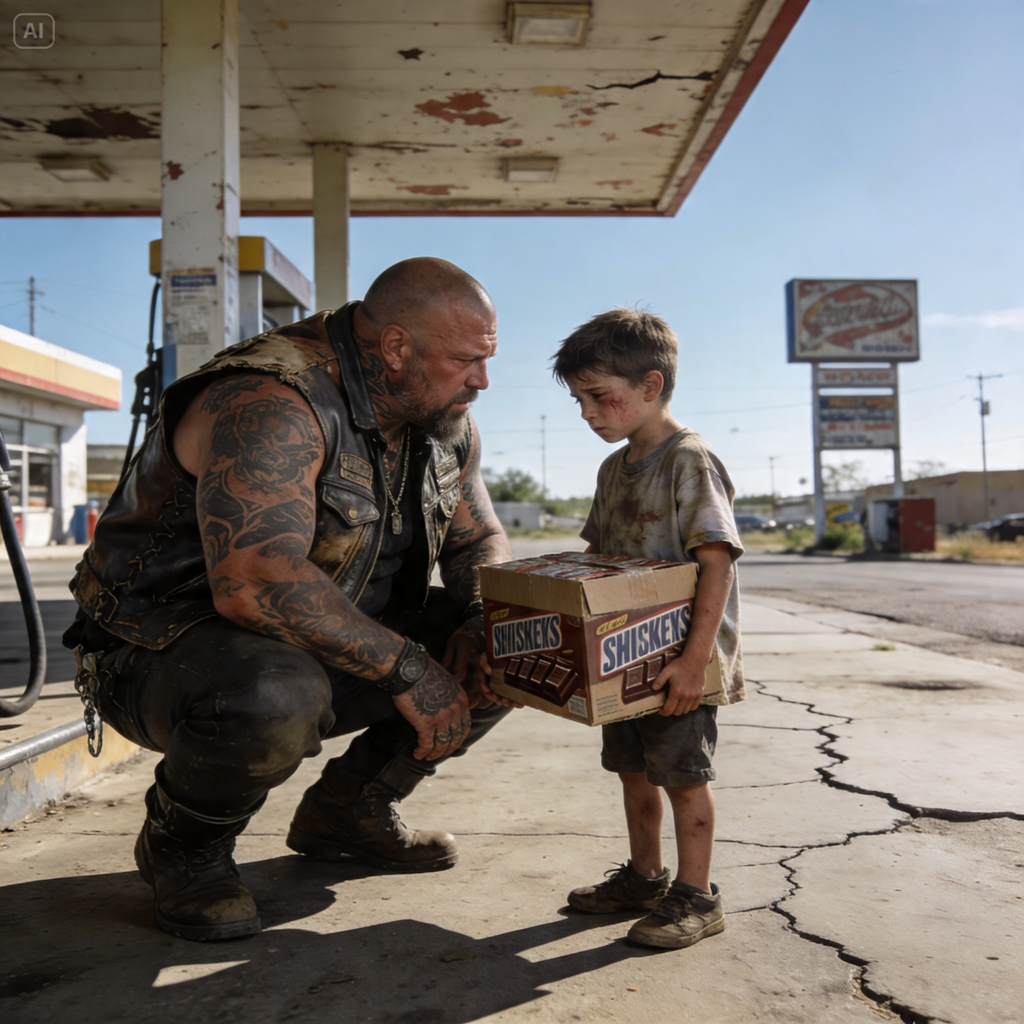 I TRIED TO IGNORE THE STARVING EIGHT-YEAR-OLD SELLING CHOCOLATE AT THE PUMPS, BUT WALKING AWAY CHANGED ABSOLUTELY NOTHING.