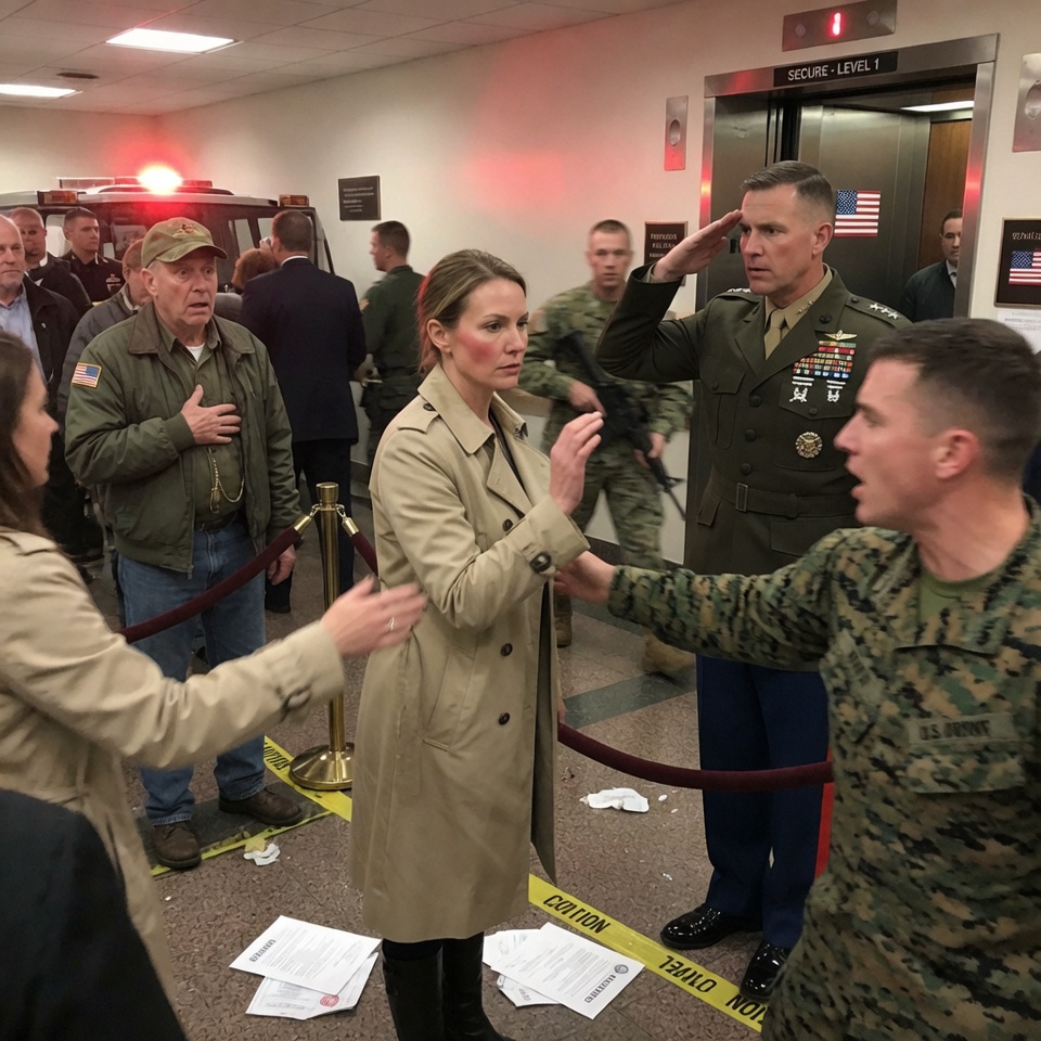 My father called me a paper pusher for 30 years. He LAUGHED when a Marine SHOVED me. Then a 4-star General stopped the Pentagon to SALUTE me. The shock on his face was just the beginning. THE HIDDEN PART OF THE STORY!