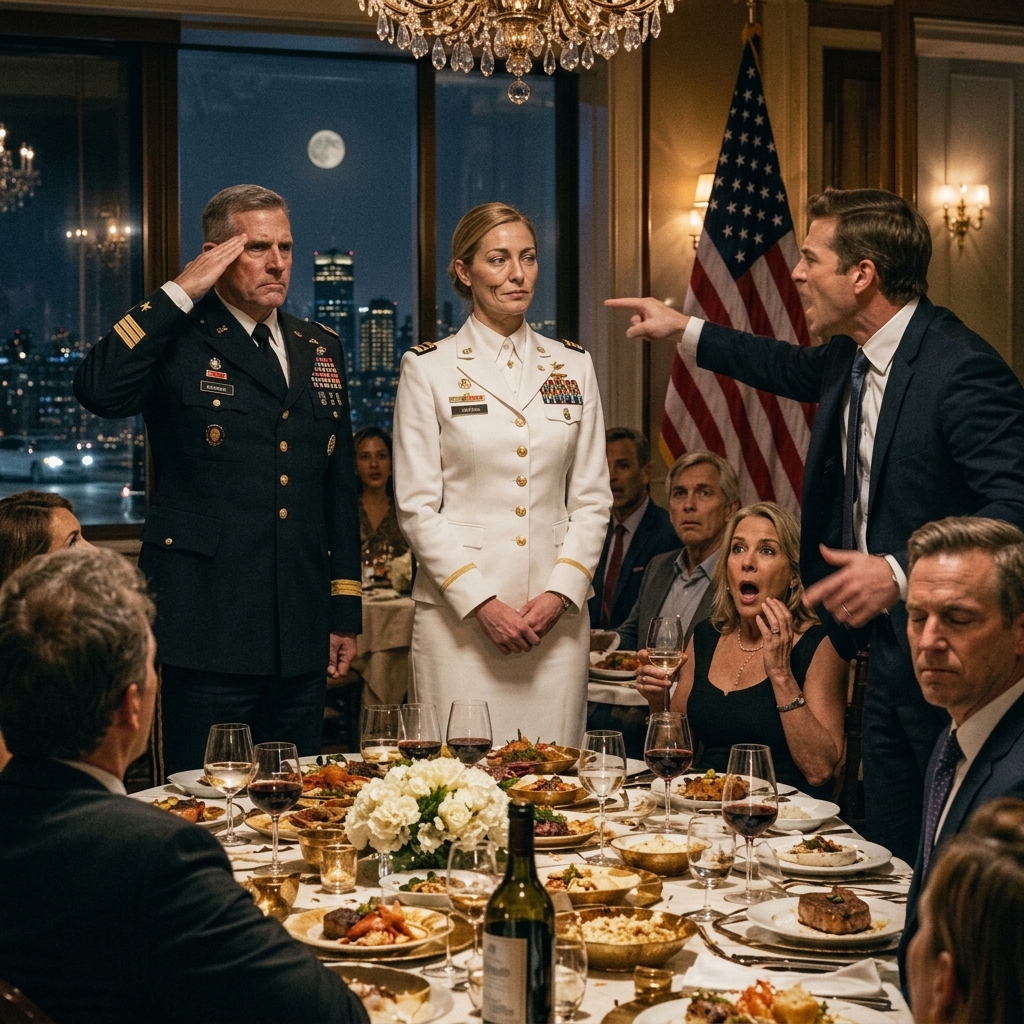 WHOLE STORY: My brother-in-law slapped his napkin on the table and called me an “Army secretary” in front of his entire family. The laughter rolled across the steakhouse like spilled whiskey—too loud, too hot, too easy.