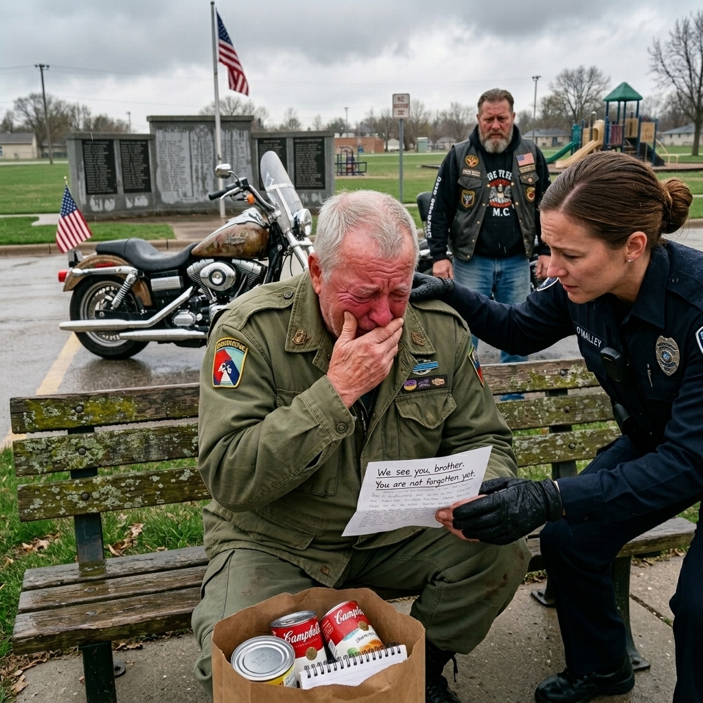 WHOLE STORY: Dispatch said a SUSPICIOUS biker left a bag next to a sleeping homeless man. I answered the call. I’m a patrol officer in Davenport, twelve years on the force.
