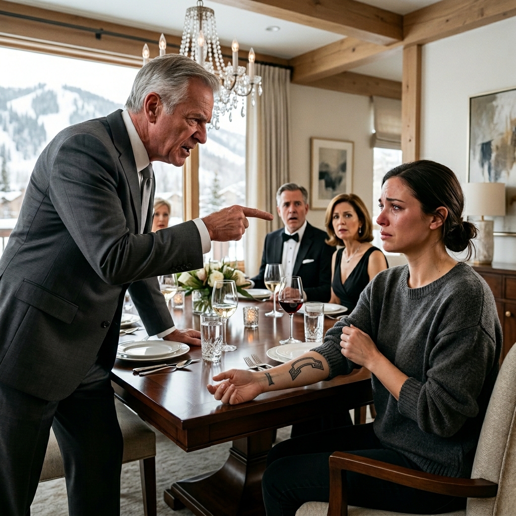MY BILLIONAIRE DAD MOCKED MY “BROKE NURSE” SALARY AT OUR ASPEN CHRISTMAS DINNER — UNTIL HIS WEALTHIEST INVESTOR RECOGNIZED THE FADED ARMY RANGER TATTOO ON MY WRIST — WILL MY ARROGANT FAMILY EVER RECOVER FROM THIS SHOCKING PUBLIC REVERSAL?