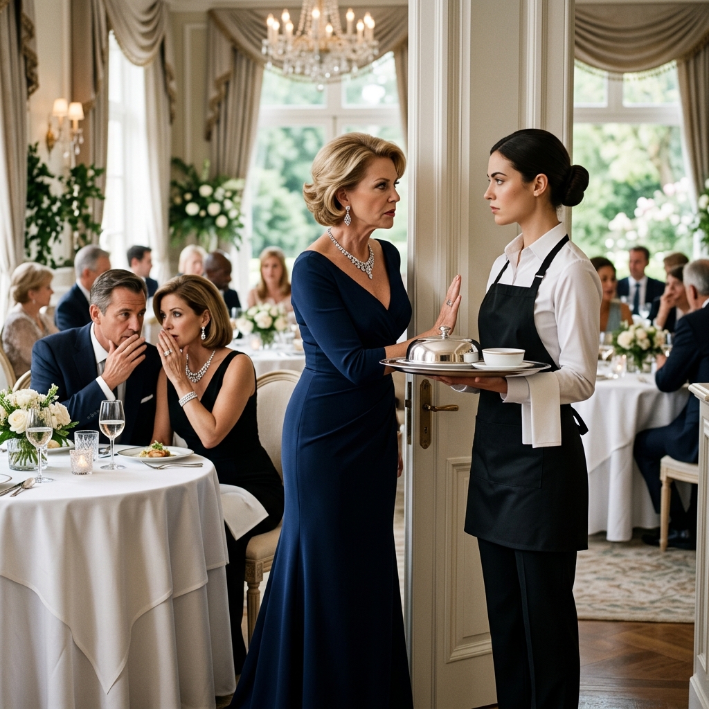MY SNOBBY FAMILY FORCED ME TO WORK AS A CATERER AT THEIR LUXURY TEXAS GALA AND TOLD ME TO HIDE BY THE KITCHEN. BUT WHEN THE BILLIONAIRE GUEST OF HONOR SAW THE SILVER COMBAT RING ON MY NECK? WATCH THEM FREEZE.
