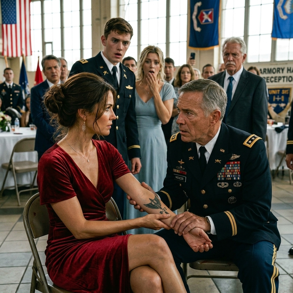 WHOLE STORY: I only went to my son’s Army graduation to sit quietly in the back row and cheer for him… until a Lieutenant Colonel spotted the faded tattoo beneath my sleeve. His face DRAINED of color. The room went cold.