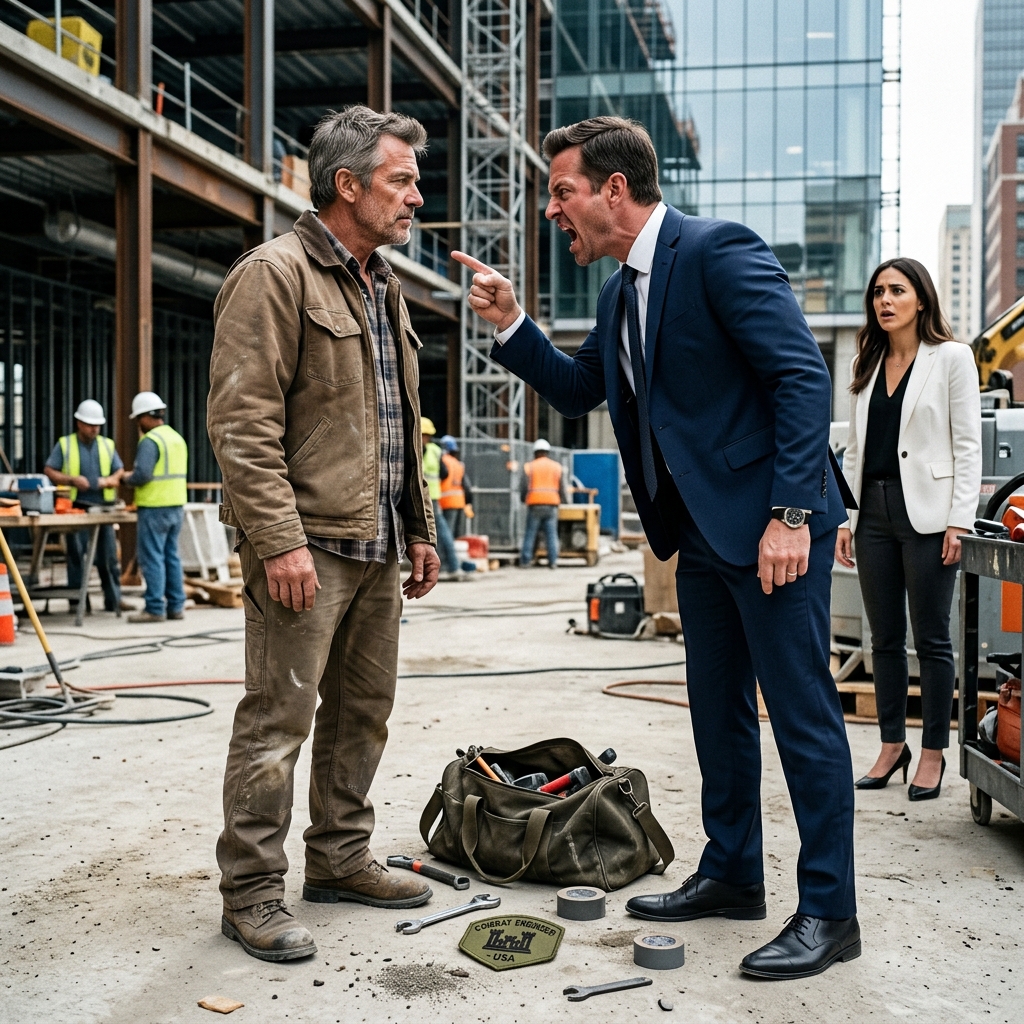 THE ARROGANT PROJECT MANAGER PUBLICLY BLAMED OUR CREW’S LOWEST-PAID HANDYMAN FOR THE DISASTROUS BRIDGE COLLAPSE — HE HAD NO IDEA HE WAS SCAPEGOATING A DECORATED ARMY COMBAT ENGINEER WHO KEPT EVERY RECEIPT — WILL THIS CORPORATE COVER-UP DESTROY A BILLION-DOLLAR EMPIRE?