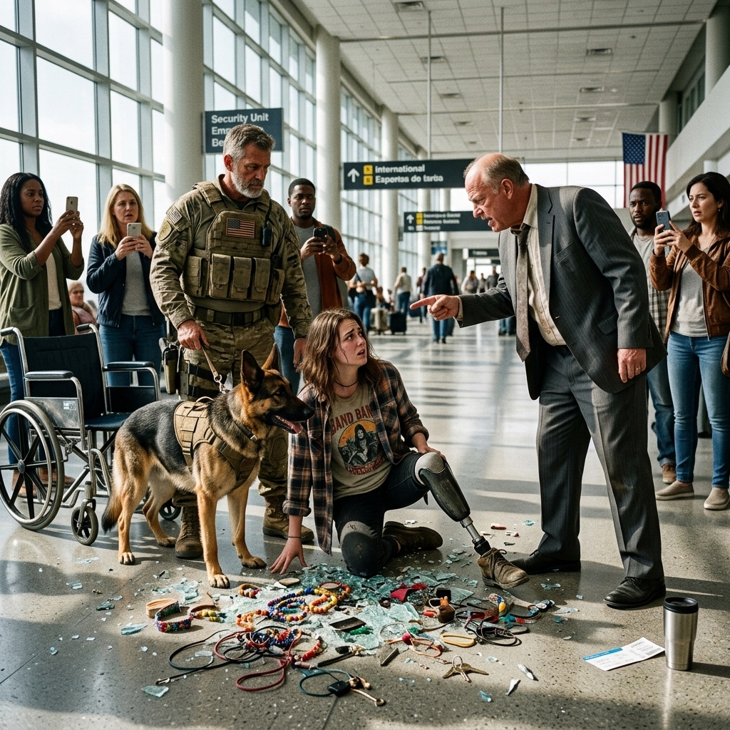 WHOLE STORY: The billionaire’s bodyguard DUMPED me from my wheelchair like I was trash—But a Navy SEAL and his military dog stepped forward, and then I watched them get HANDCUFFED for saving me.