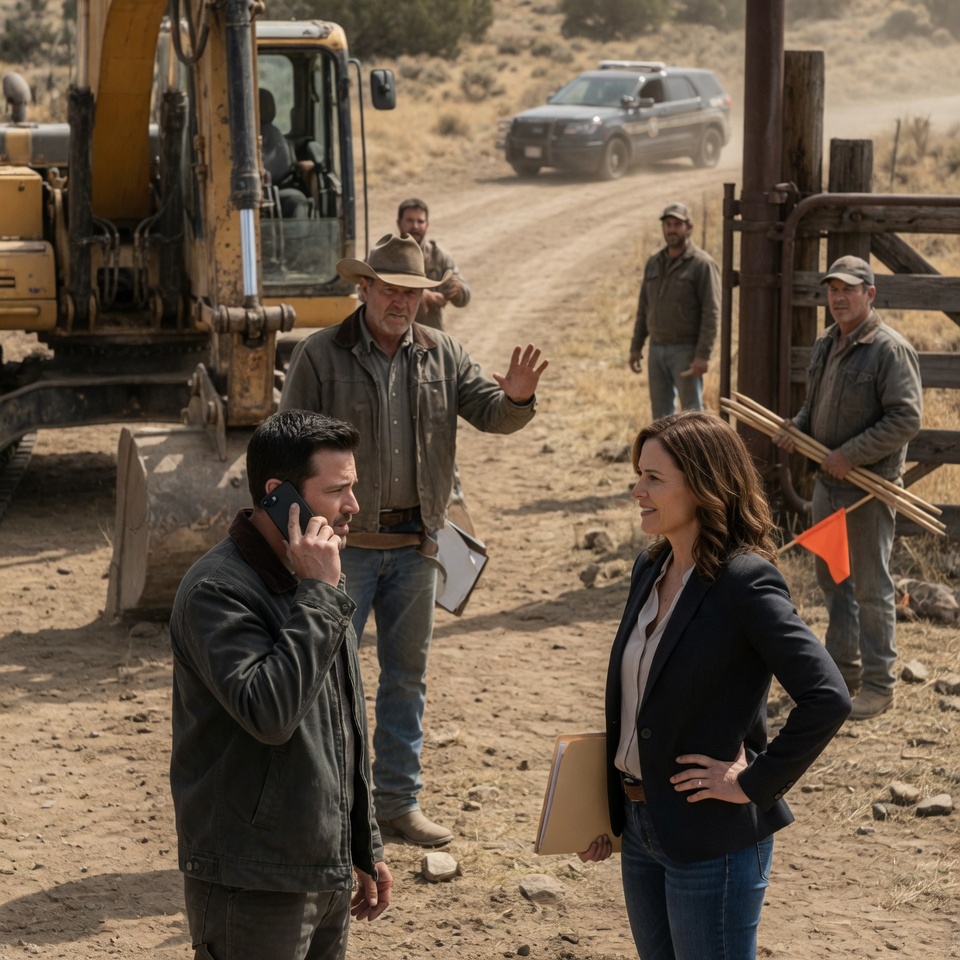 The HOA president arrived at my gate with a signed easement for a $9 million pipeline across my ranch. I handed my lawyer a single certified survey map and she said block the crew.
