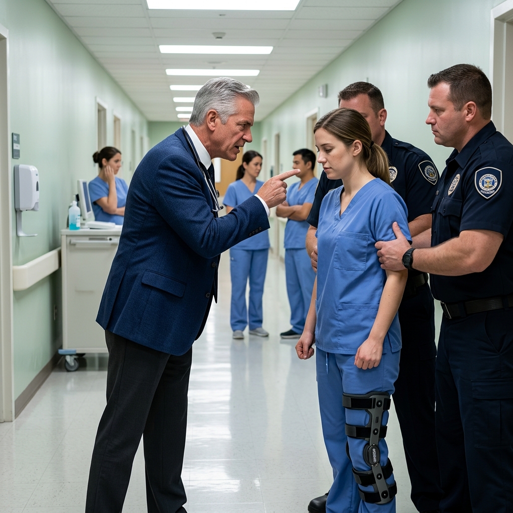 FOR THREE YEARS THE ELITIST HOSPITAL STAFF MOCKED THE INJURED VETERAN REDUCED TO FETCHING MEDICAL GAUZE, BUT WHEN MILITARY FORCES SHATTERED THE LOBBY DOORS SEARCHING FOR A DECORATED COMBAT SURGEON, THE ULTIMATE HUMILIATING LESSON WAS ABOUT TO BE DELIVERED.