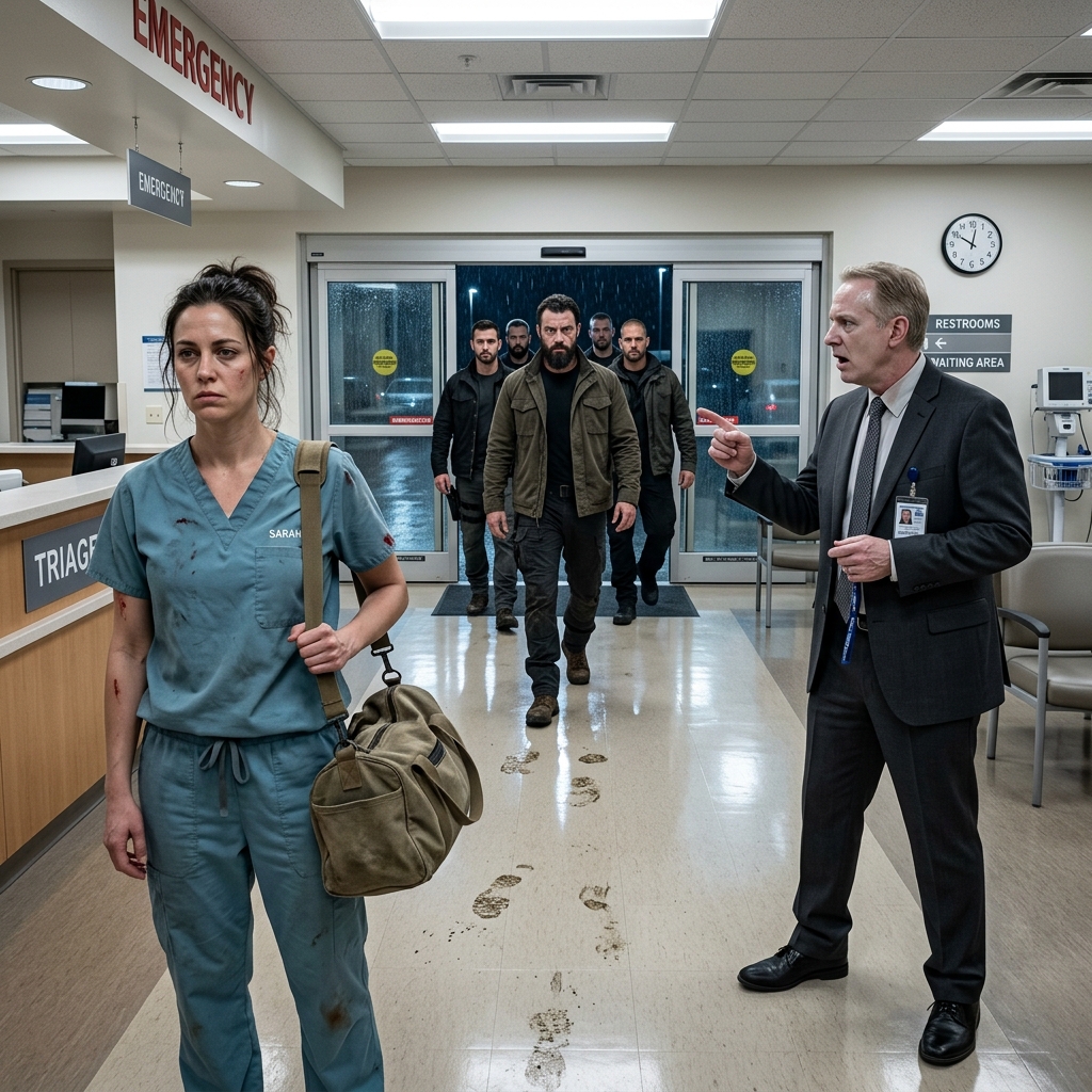 “AN ARROGANT HOSPITAL ADMINISTRATOR SNATCHED MY BADGE FOR TREATING A VETERAN’S K9 — HE THOUGHT I WAS JUST A TIRED NURSE UNTIL THE FRONT DOORS OPENED AGAIN”