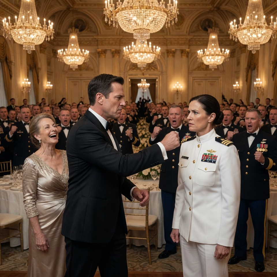 25 years of exile ignite in one room— A mother’s cruel laughter and a brother’s arrogant slap shatter an elite military banquet