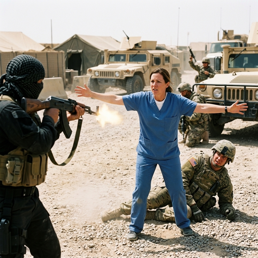 Nobody Knew the Quiet Old Nurse Took a Bullet for a Young Marine— Until 60 Marines Lined the Hospital Hallway to Salute Her