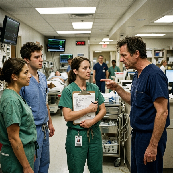 The cocky doctor INSULTED my experience, but he completely FROZE when the mass casualty alarm SCREAMED.  The ambulance doors blew wide open, bringing only heavy silence.
