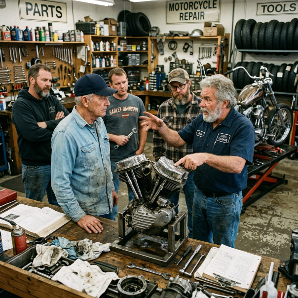 Four EXPERT mechanics with state-of-the-art computers completely GAVE UP on a dying man’s 40-year-old motorcycle, leaving everyone DEFEATED. But when our elderly, crippled janitor grabbed a wrench, the entire shop froze in PURE SHOCK. WILL HE PERFORM A MIRACLE?!