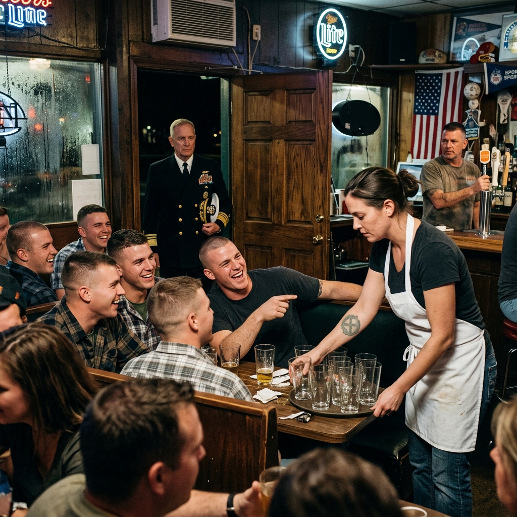THESE ARROGANT NAVY SEALS RUTHLESSLY MOCKED MY FADED TATTOO UNTIL A SILENT ADMIRAL SUDDENLY WALKED IN. WHO ARE YOU REALLY?