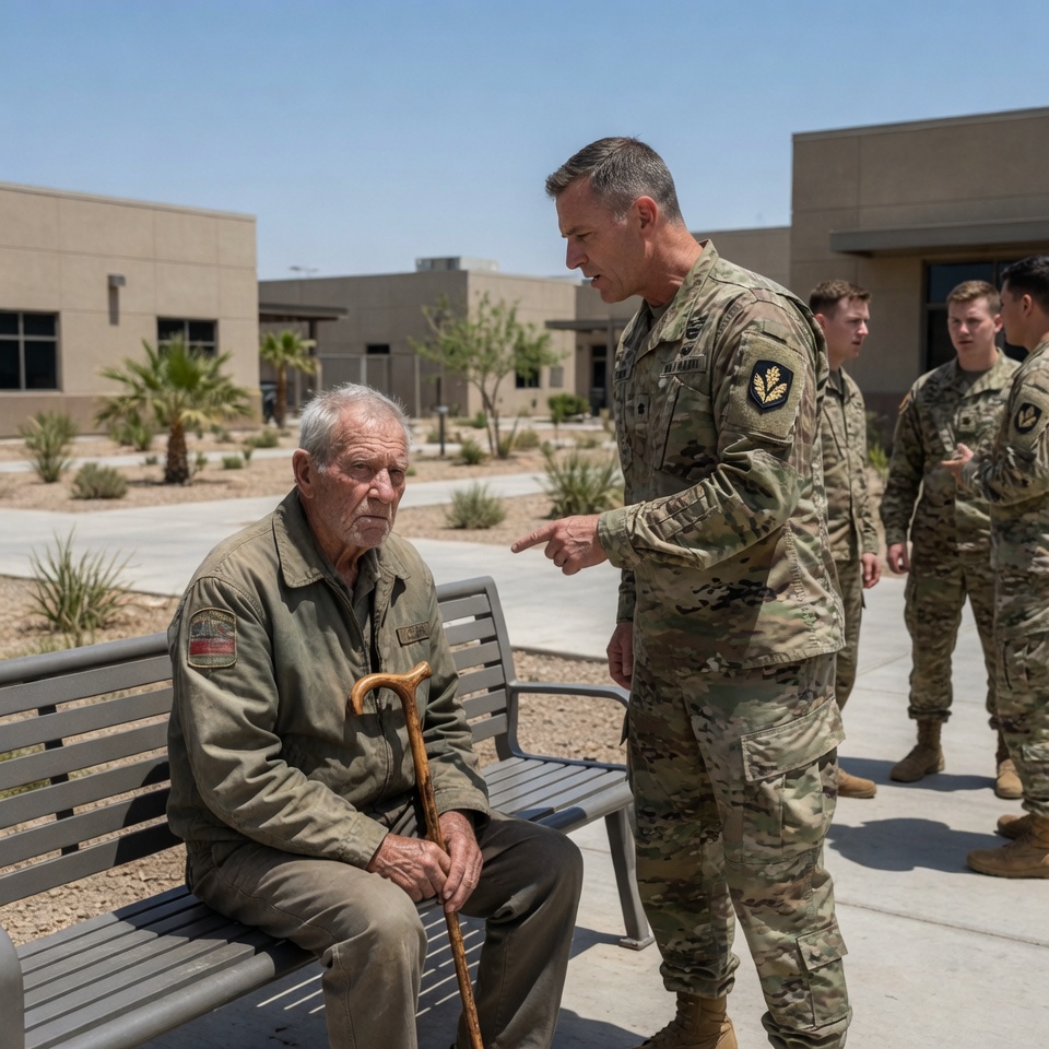 AN ARROGANT MAJOR MOCKED THE QUIET OLD MAN’S FADED WINDBREAKER IN FRONT OF THE ENTIRE COURTYARD