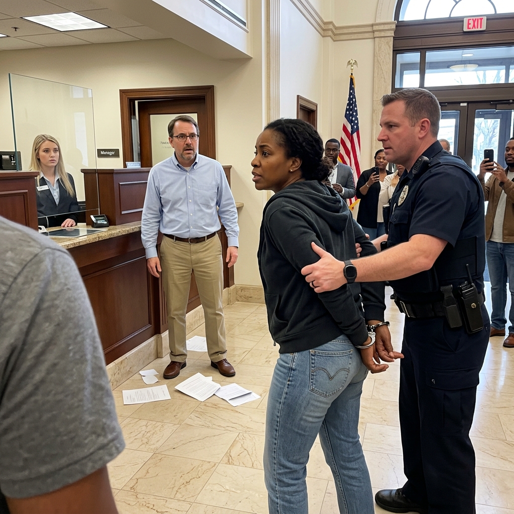 Dressed in OLD JEANS, a COP SLAMMED me into my bank counter. Staff LAUGHED as he cuffed me. The Manager RACED OUT IN TERROR. THE TRUTH NO ONE HAS REVEALED?!