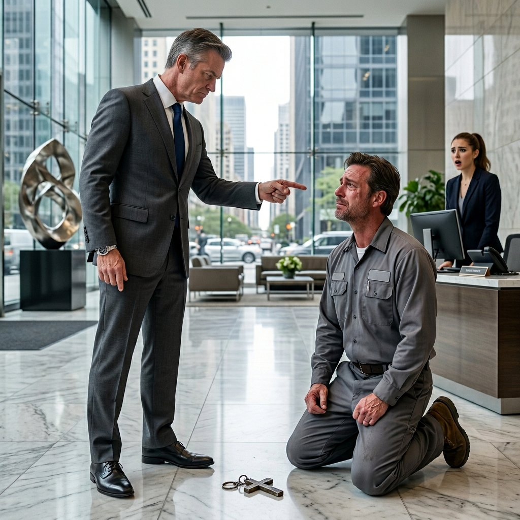 THE ARROGANT MILLIONAIRE VP KICKED MY TARNISHED KEYCHAIN ACROSS THE MARBLE LOBBY, HUMILIATING ME IN FRONT OF THE ENTIRE OFFICE, BUT HE HAD NO IDEA HE JUST DISRESPECTED A FORMER TIER 1 SPECIAL FORCES OPERATOR—WHAT HAPPENS NEXT?