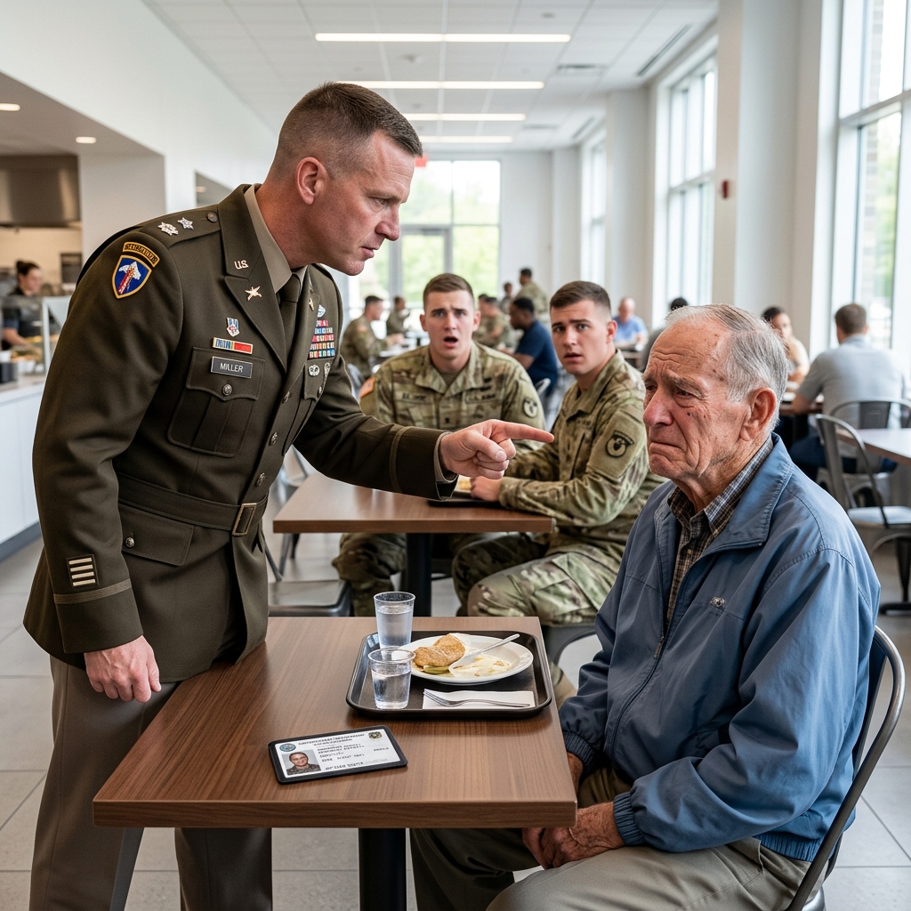 WHEN A 41-YEAR-OLD ADMIRAL CONFISCATED MY LUNCH IN FRONT OF THIRTY ACTIVE-DUTY NAVY SEALS, HE THOUGHT HE WAS JUST EVICTING A CONFUSED OLD MAN. HE NEVER EXPECTED TO SEE MY HEAVILY CLASSIFIED BLACK ID CARD. WILL HIS CAREER SURVIVE THIS?