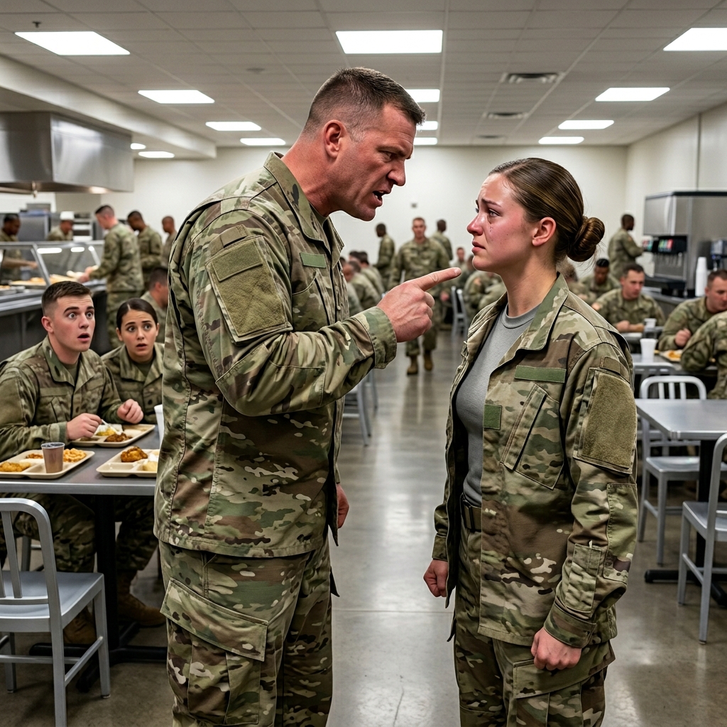 THE ENTIRE MESS HALL LAUGHED WHEN THE ARROGANT INFANTRY SERGEANT FORCED THE TIMID BASE CLERK TO FIELD STRIP A RIFLE IN UNDER TWENTY SECONDS — BUT WHEN HER OVERSIZED JACKET SLIPPED OFF, THE MOOD IN THE ROOM CHANGED FOREVER. WHAT WAS SHE HIDING?