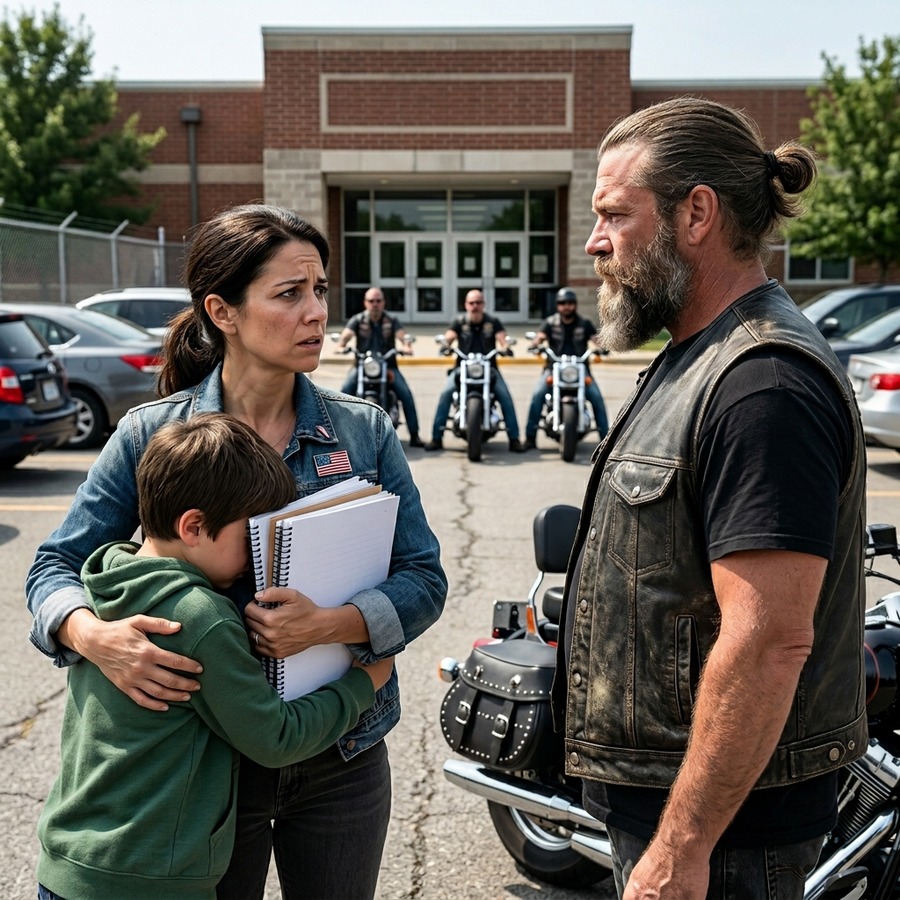 Young Female Teacher Took a Beating for a Student — The Next Morning, 90 Hells Angels Arrived at Her School