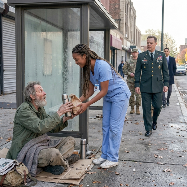 I FED a homeless stranger for six months, until the morning his HIDDEN PAST finally caught up.  I was 22, Black, working double shifts at the hospital cafeteria, and staring down a final eviction notice.
